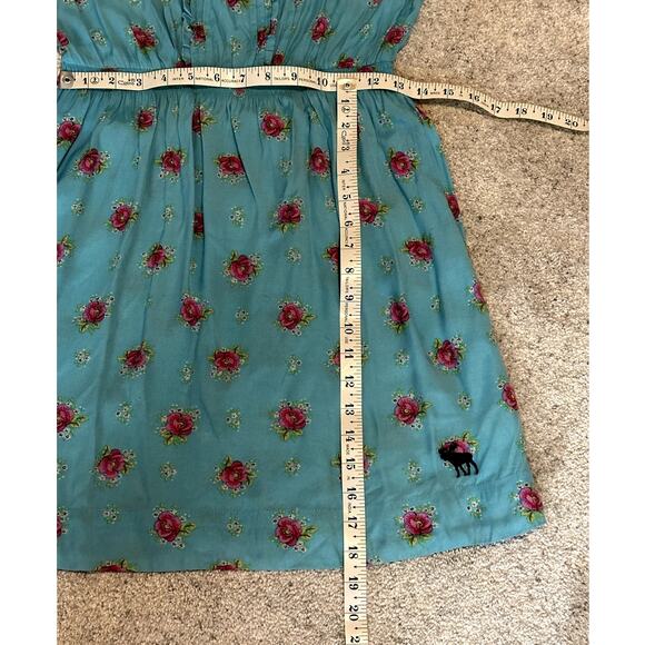 Ambercrombie & Fitch Sz Large CottageCore Costal Spaghetti Cross Back Mini Dress - Picture 5 of 10